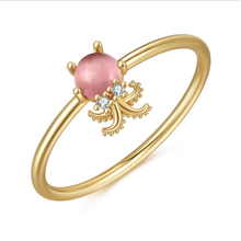 Delicate Simple Ocean Jewelry Ocean Ring Brass with 18K Gold Plated